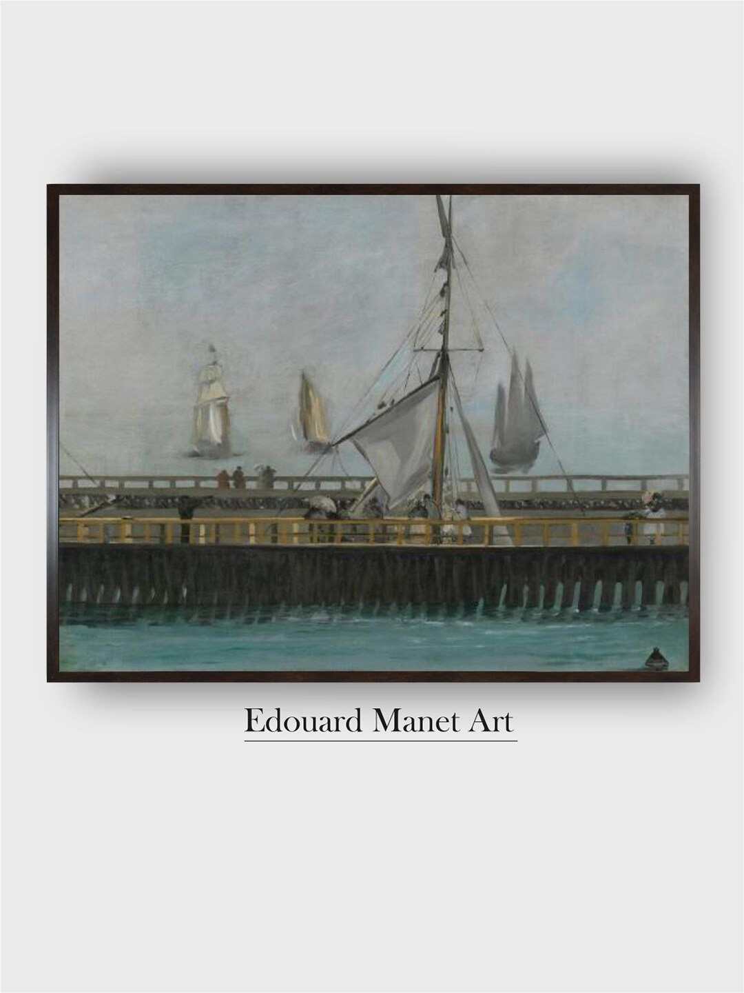 

The Art House White The Jetty of Boulogne-Sur-Mer Wooden Framed Canvas Photograph Wall Art