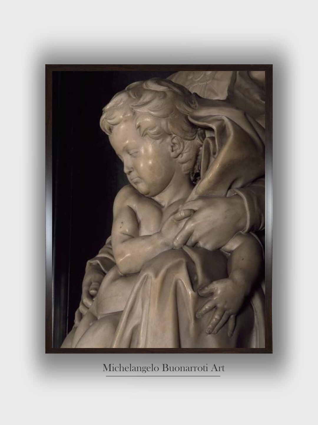 

The Art House Brown & Black The Baby Jesus Wooden Framed Painting Wall Art