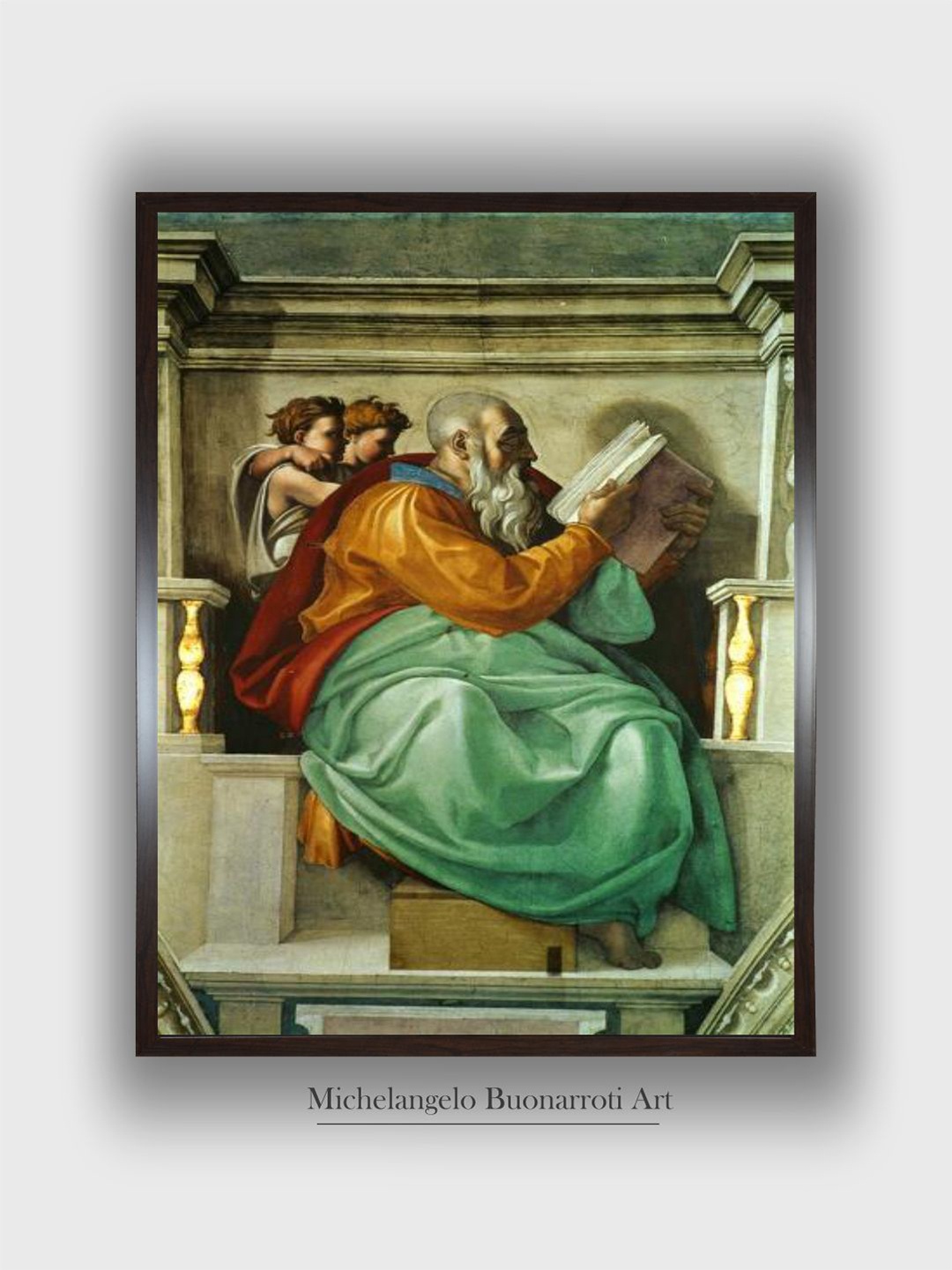 

The Art House Black & Green The Sistine Chapel Wooden Framed Painting Wall Art