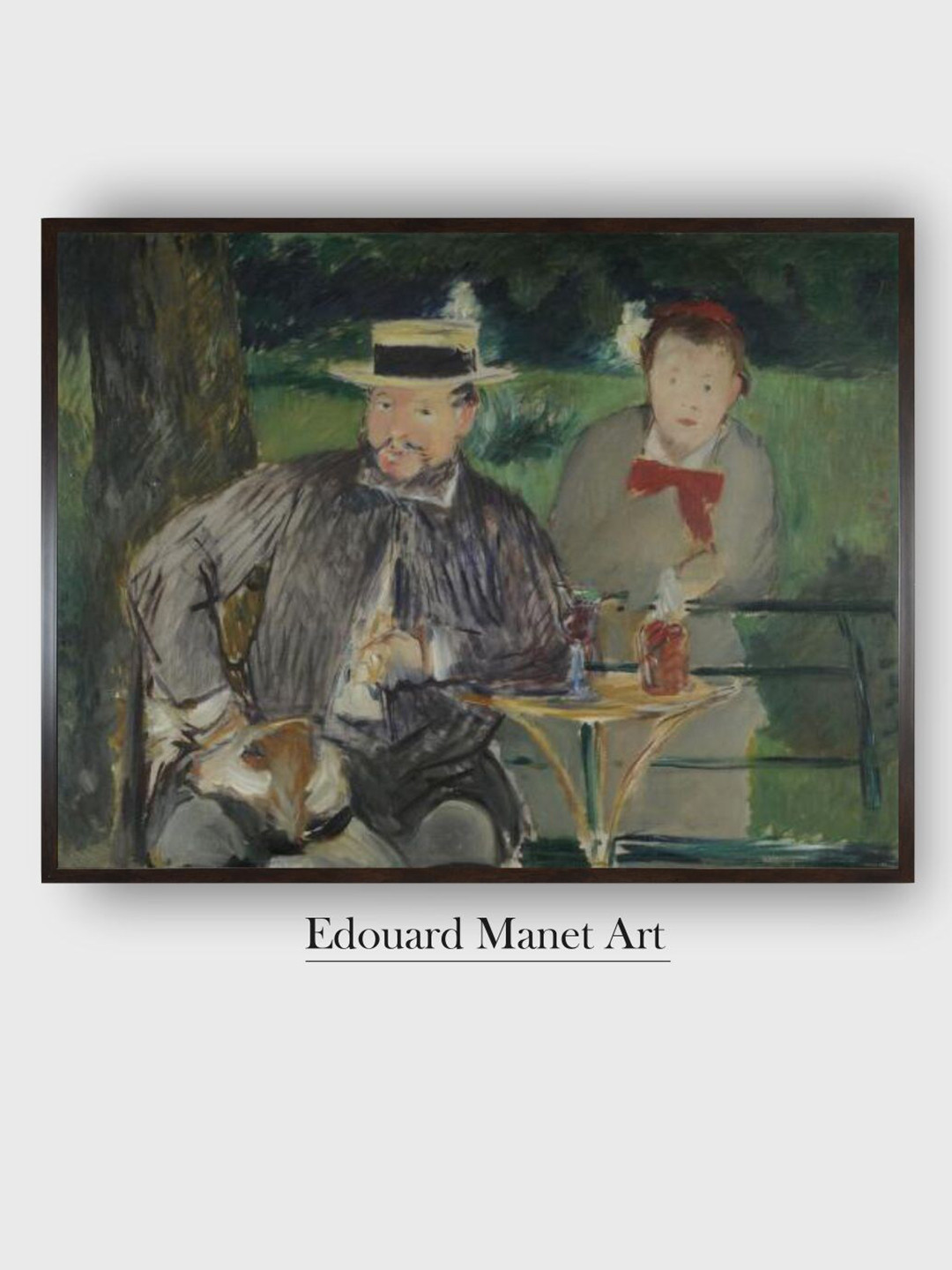 

The Art House Green Portrait of Ernest Hosched Wooden Framed Canvas Painting Wall Art