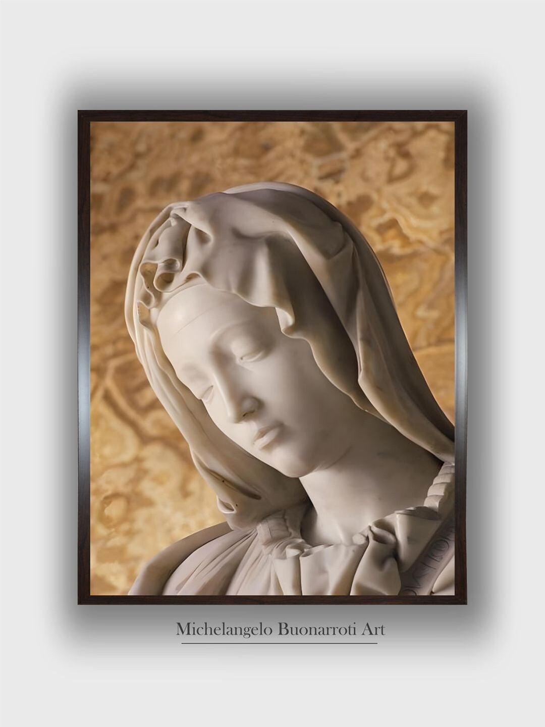 

The Art House Brown & Grey Pieta Wooden Framed Canvas Painting Wall Art