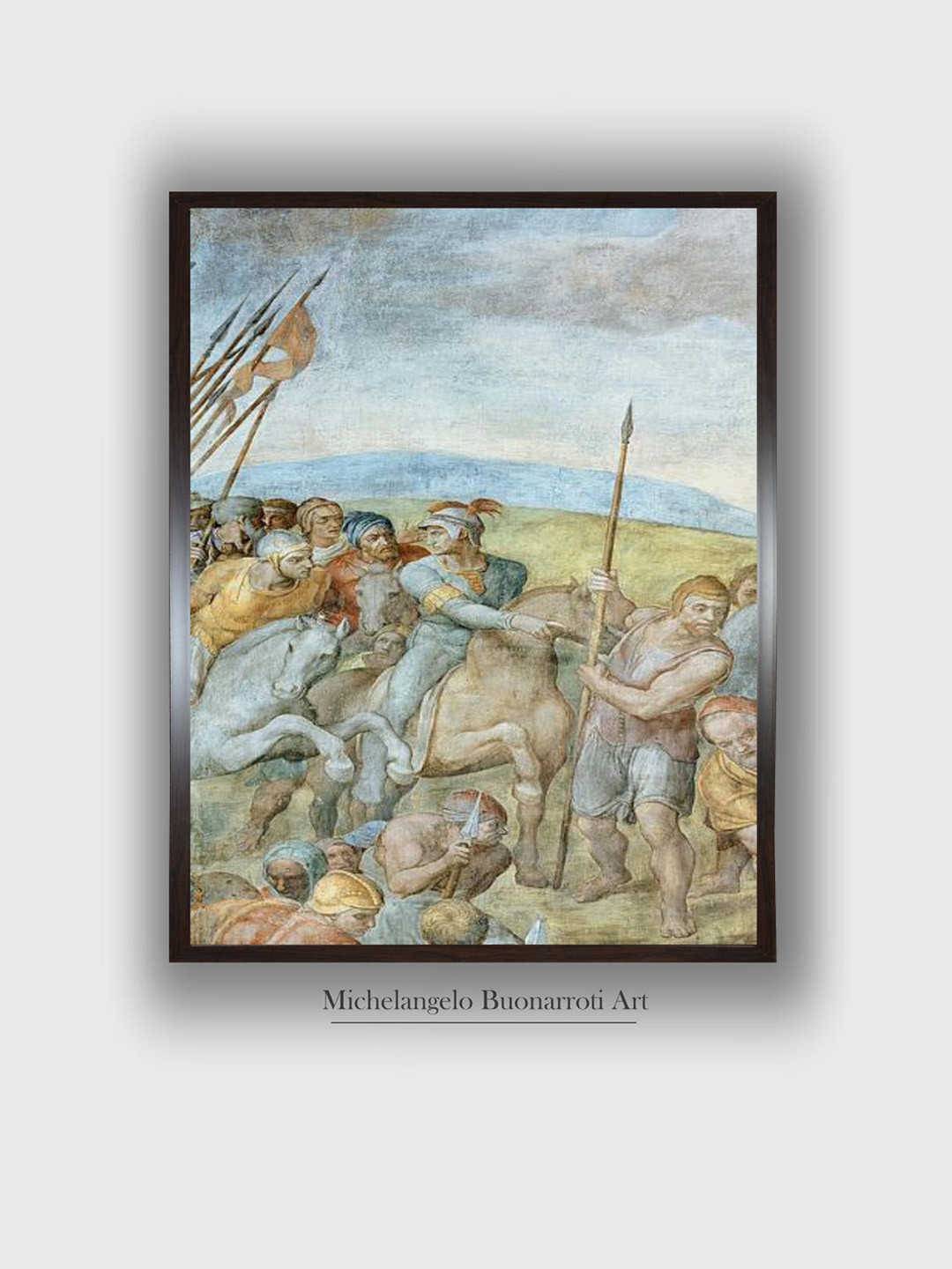 

The Art House Blue & Green Wooden Framed Canvas Painting Wall Art