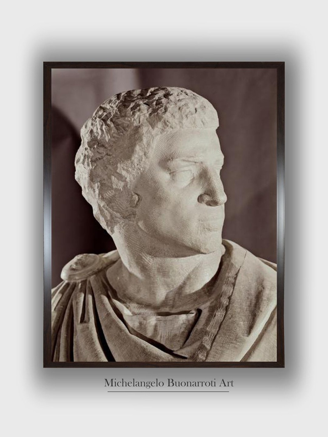 

The Art House Grey & Cream-Coloured Brutus Wooden Framed Painting Wall Art