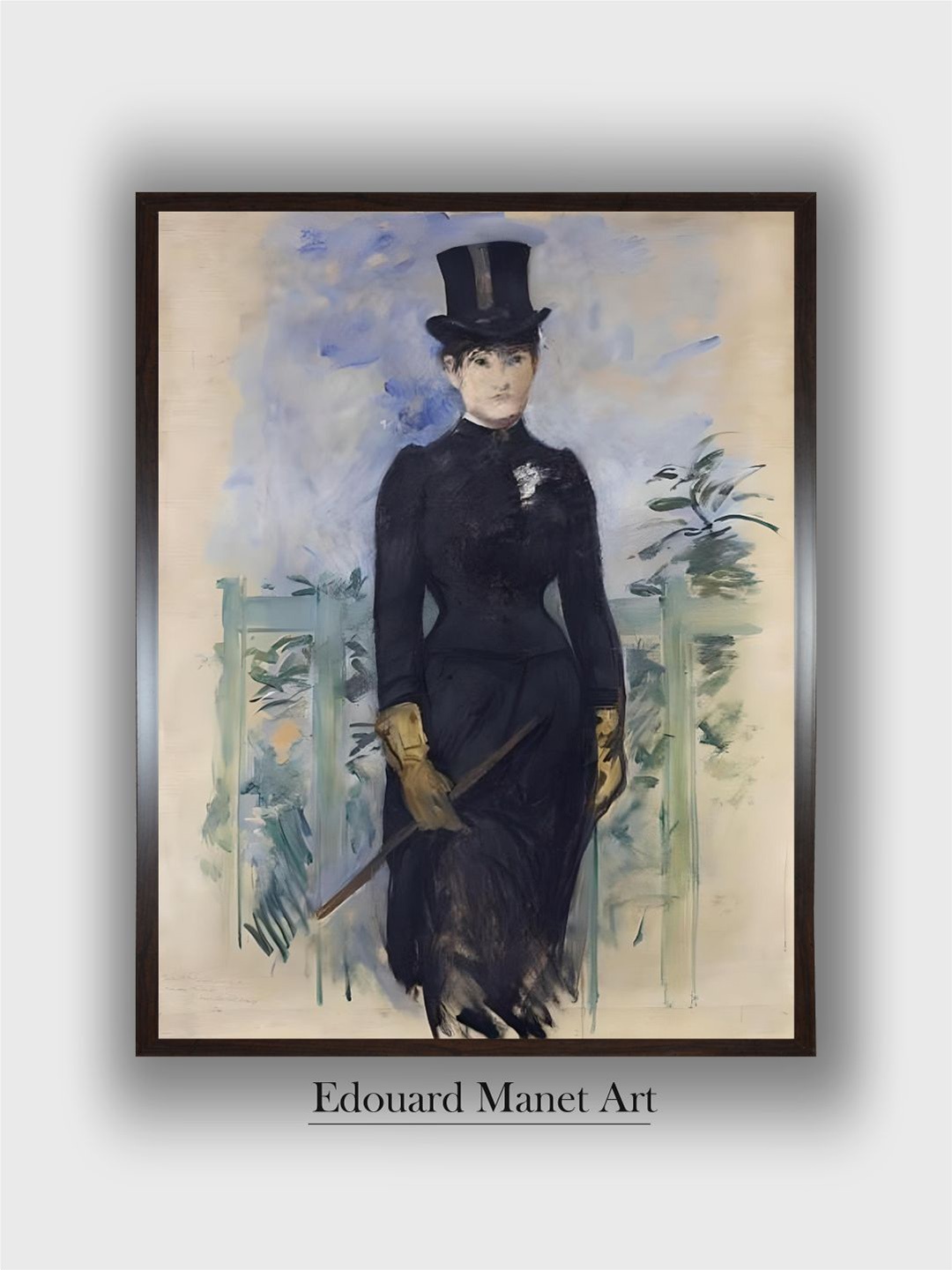 

The Art House Black & Green Amazon by Edouard Manet Wooden Framed Painting Wall Art