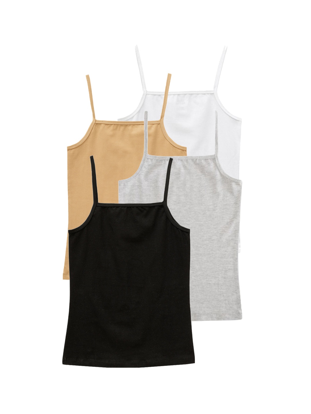 

BAESD Girls Pack Of 4 Non Padded Camisoles, Black