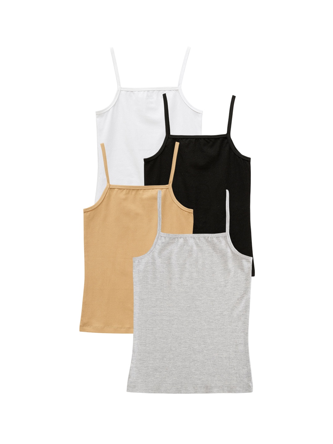 

BAESD Girls Pack Of 4 Non Padded Camisoles, White