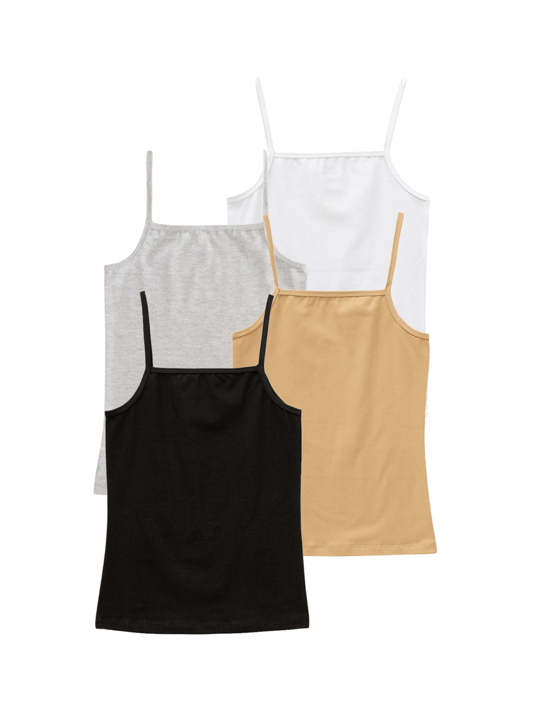 

BAESD Girls Pack Of 4 Non Padded Camisoles, White
