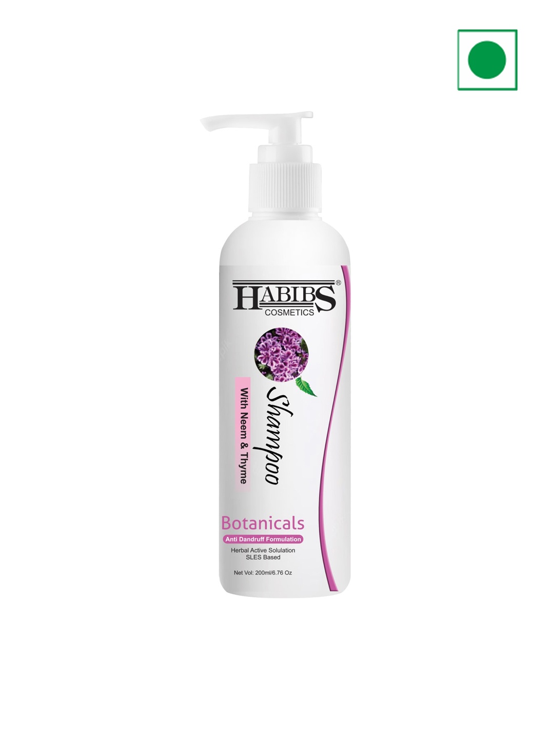 

HABIBS Botanicals Shampoo with Neem & Thyme - 200 ml, White