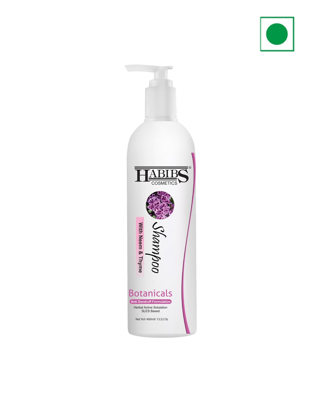 

HABIBS Botanicals Shampoo with Neem & Thyme - 400 ml, White