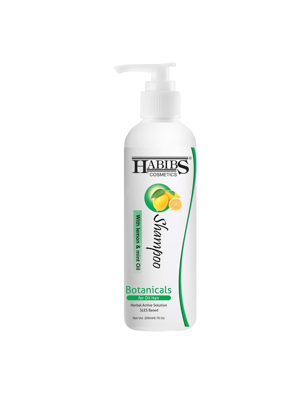 

HABIBS Botanicals Shampoo with Lemon & Mint Oil - 200 ml, White