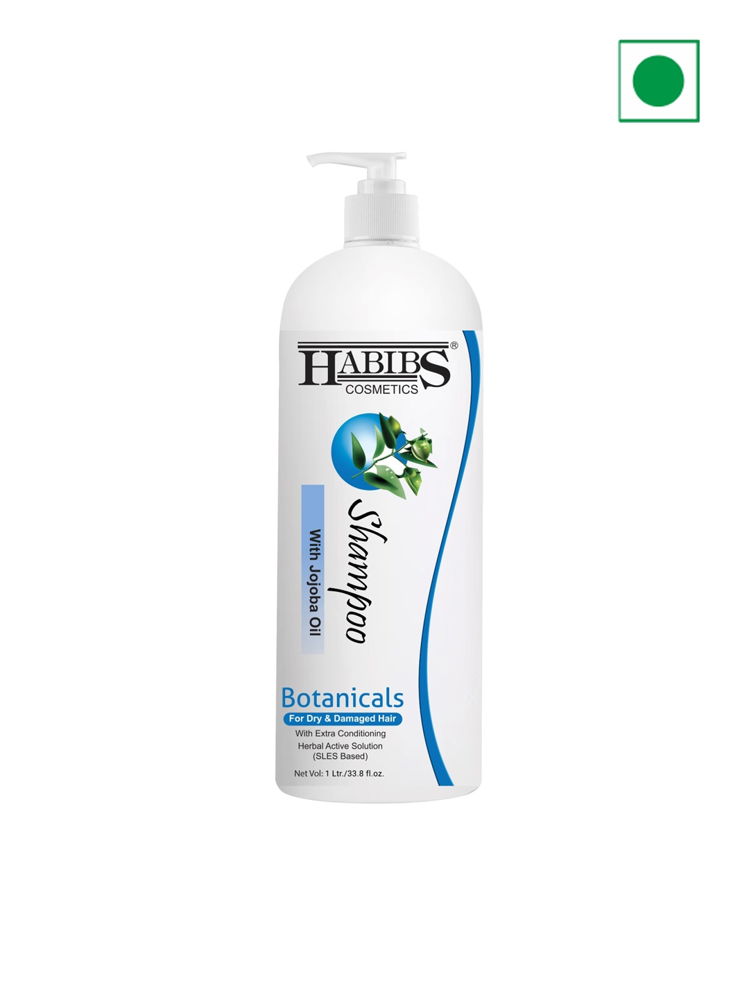 

HABIBS Botanicals Shampoo with Jojoba Oil - 1 L, White