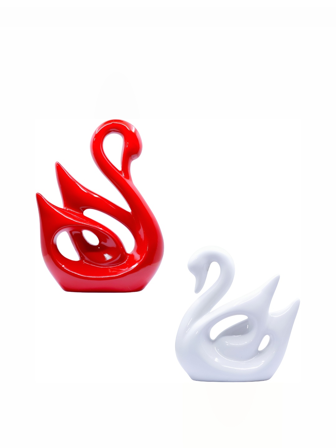 

GW CREATIONS Red & White 2 Pieces Figurine Showpiece