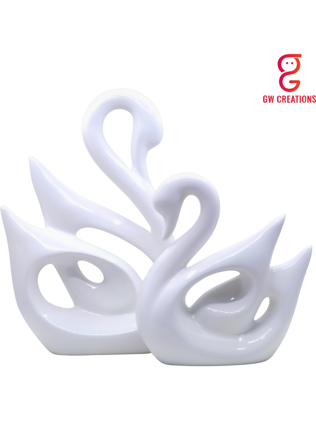 

GW CREATIONS White Birds Figurine Showpieces