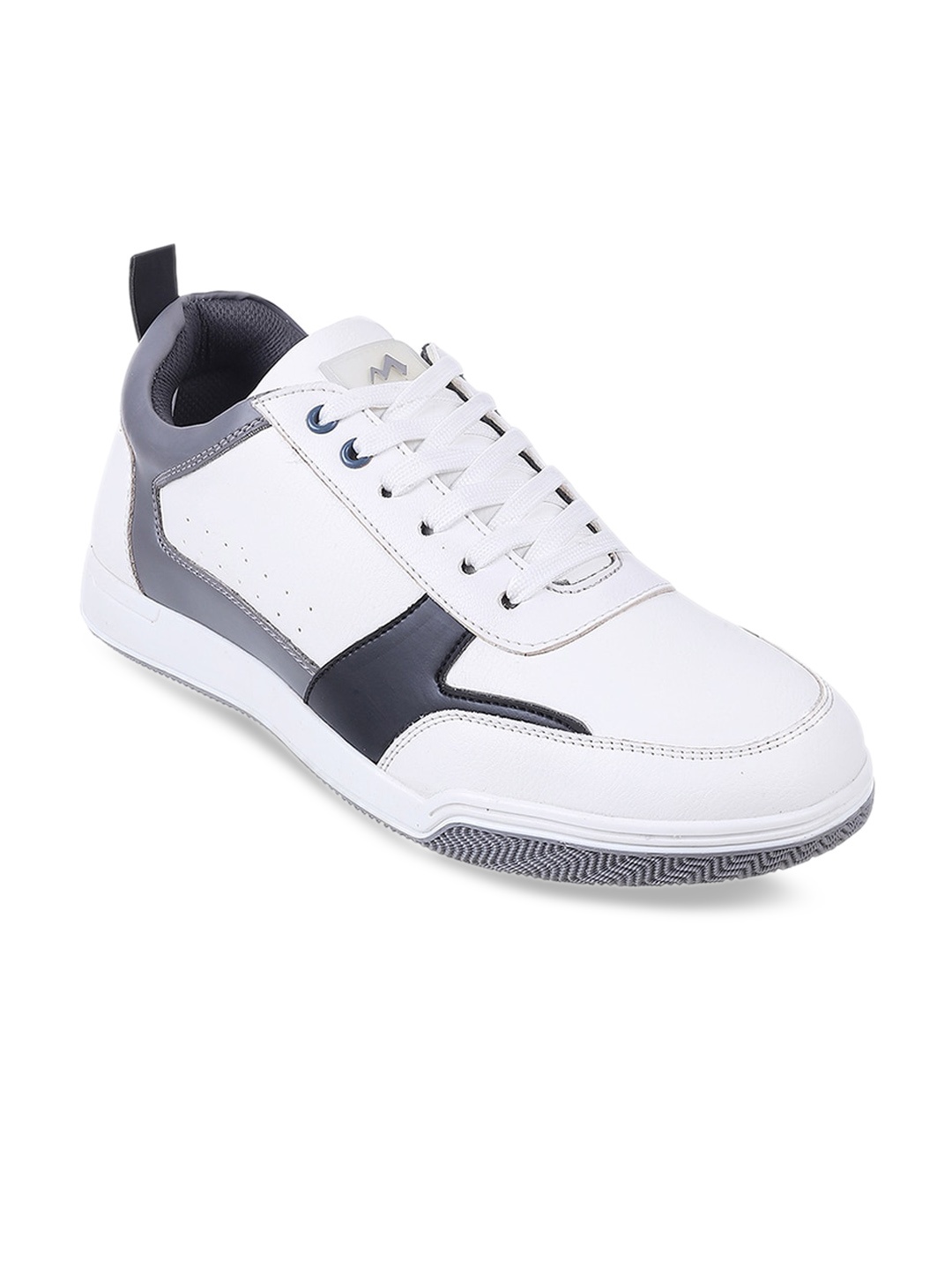 

Metro Men Round Toe Sneakers Casual Shoes, White