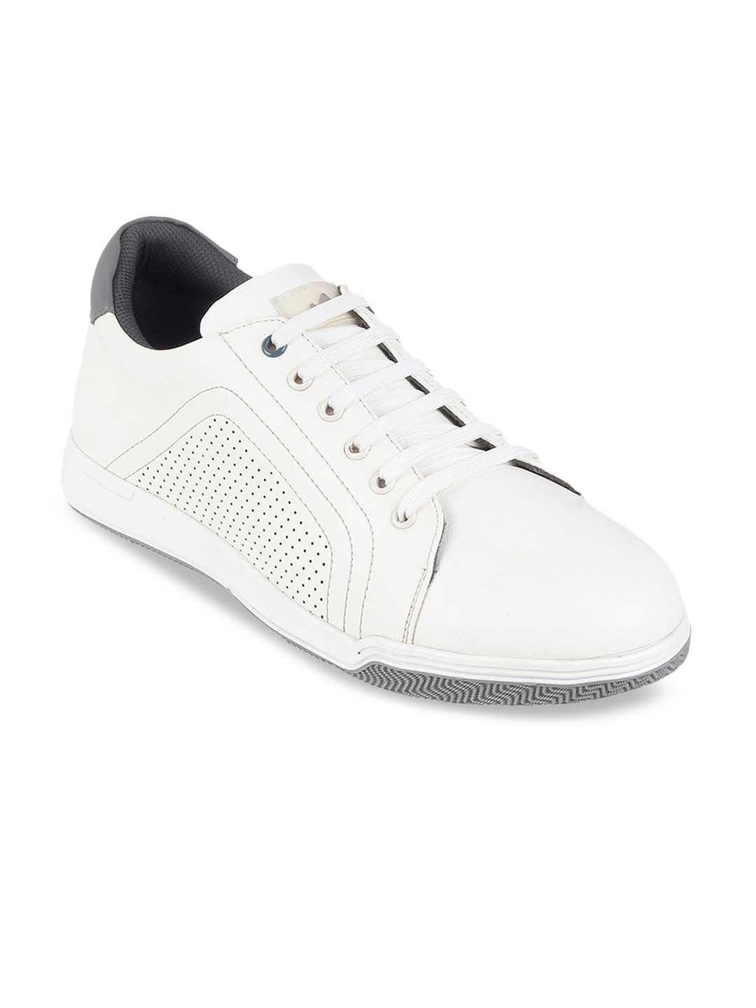 

Metro Men Round Toe Sneakers Casual Shoes, White