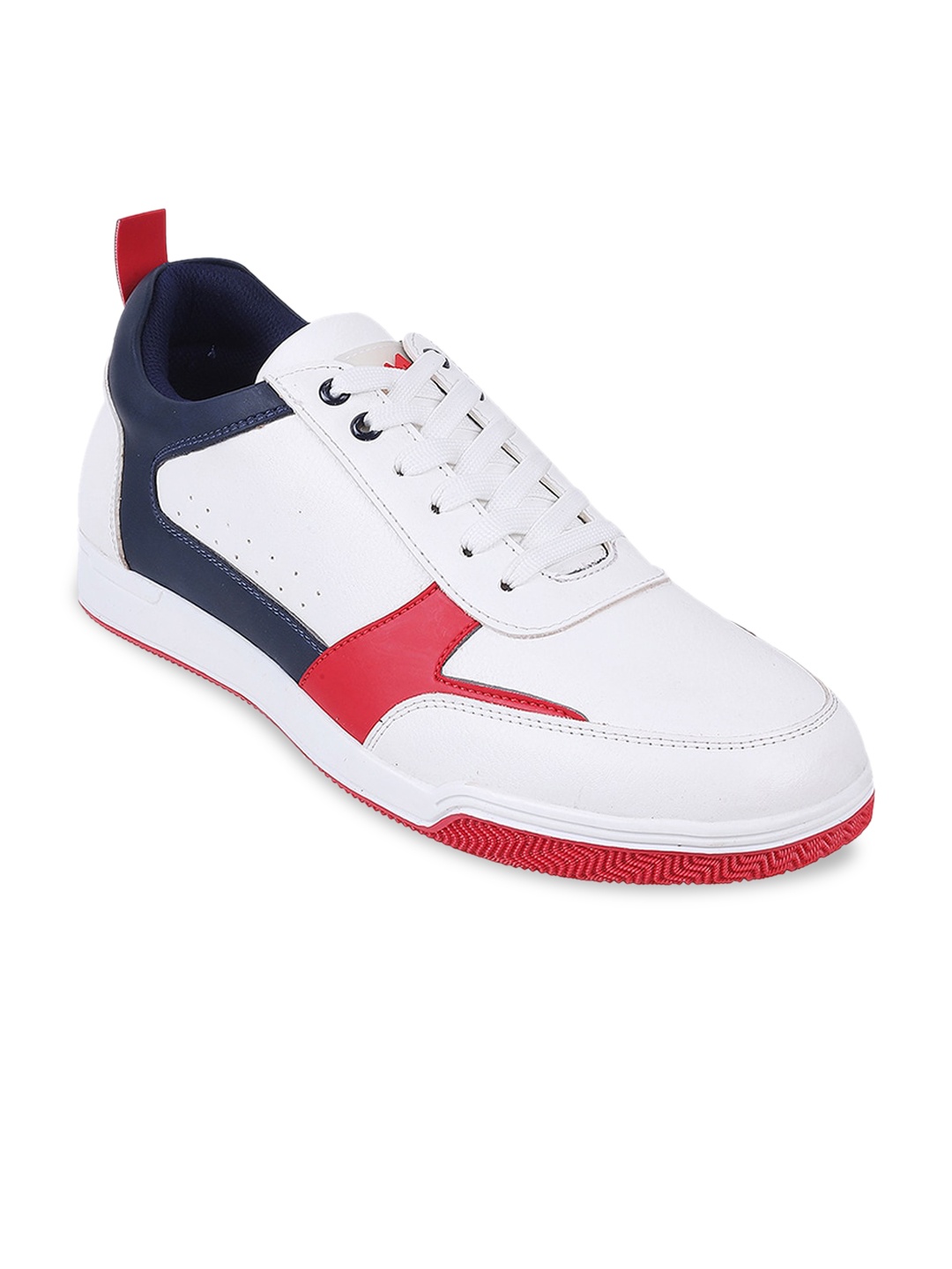 

Metro Men Round Toe Sneakers Casual Shoes, White