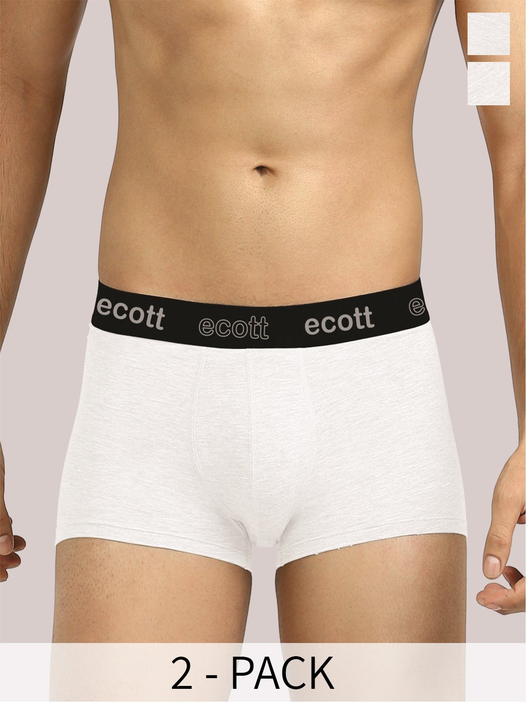 

ecott Pack Of 2 Cotton Trunk ECT#UFTRUNKS_2WW_S, White