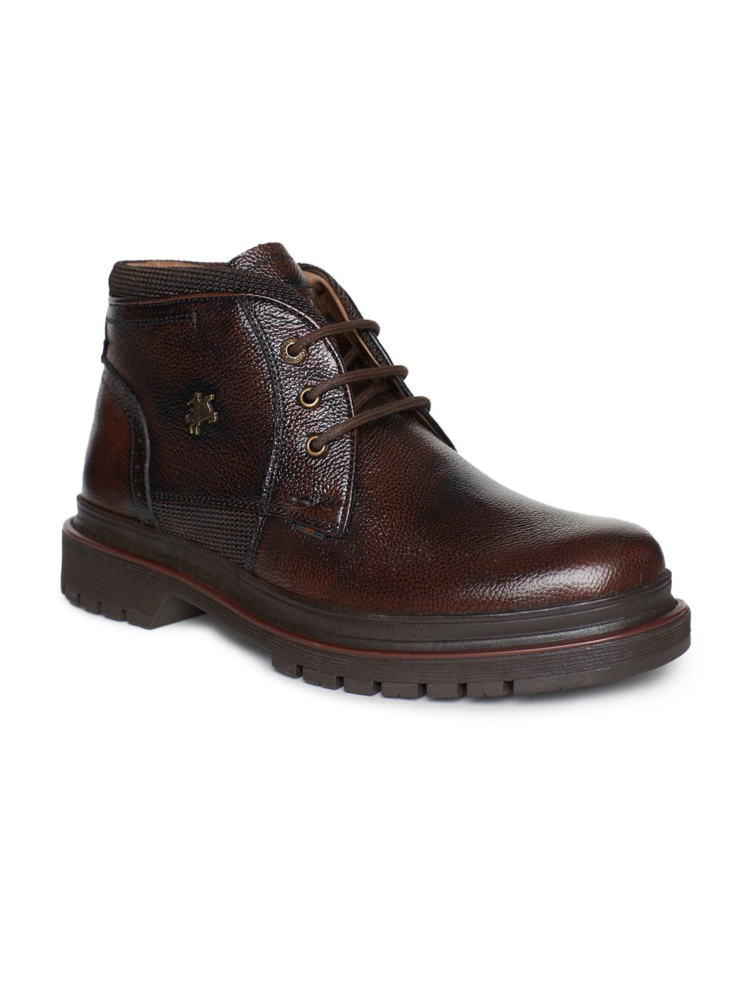 

Buckaroo Men Textured Leather Platform Boots, Brown
