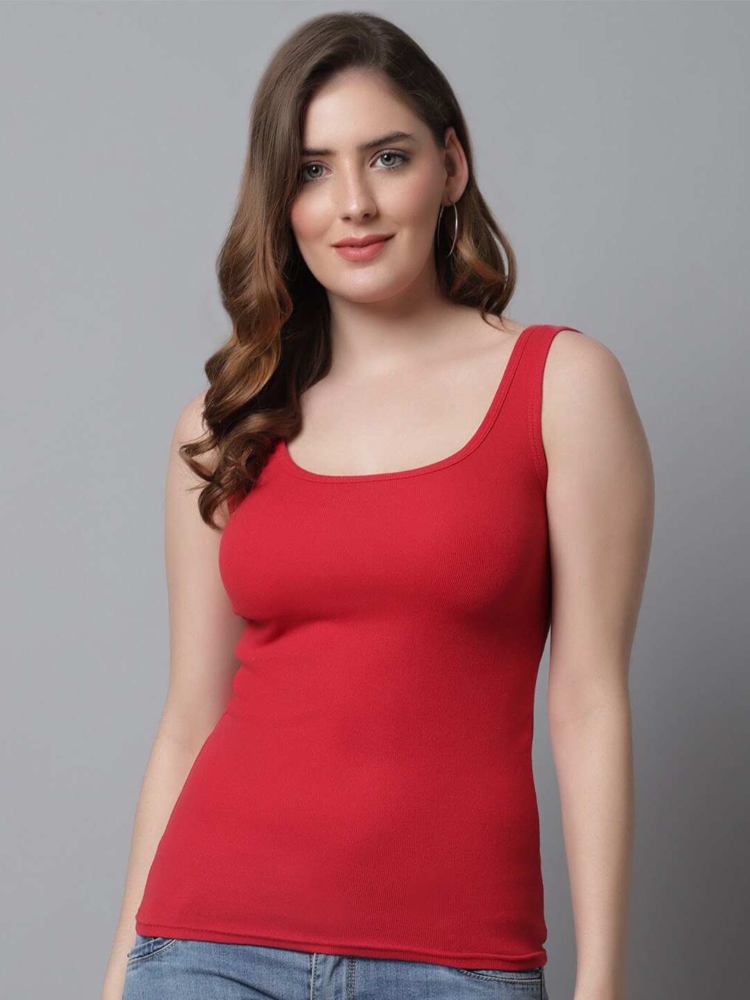 

KEX Scoop Neck Sleeveless Tank Top, Pink