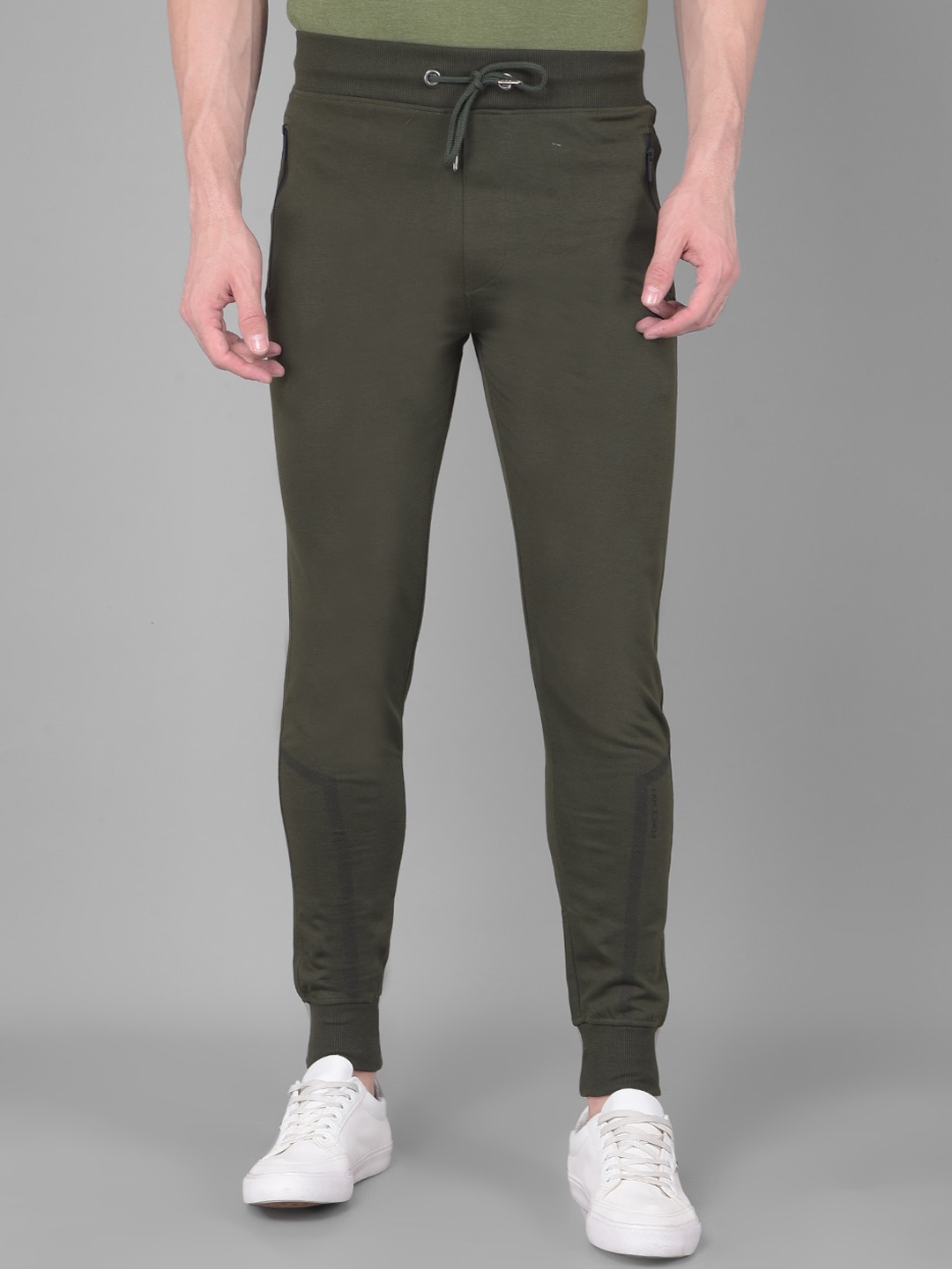 

Force NXT Men Cotton Mid Rise Joggers, Olive