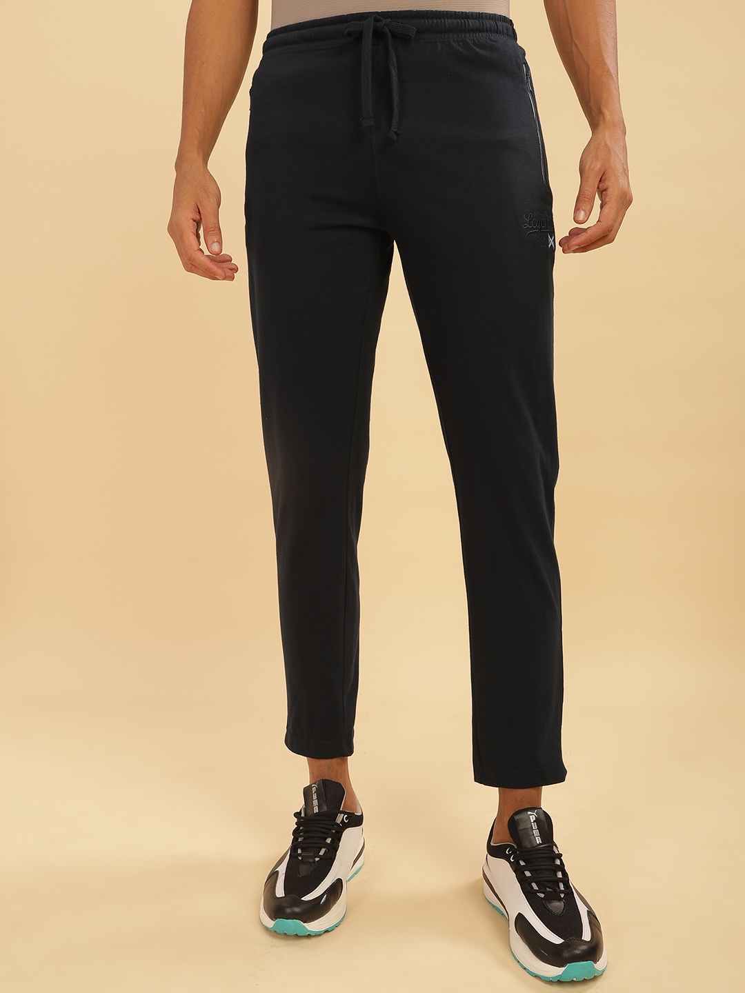 

Force NXT Men Cotton Mid Rise Track Pant, Navy blue