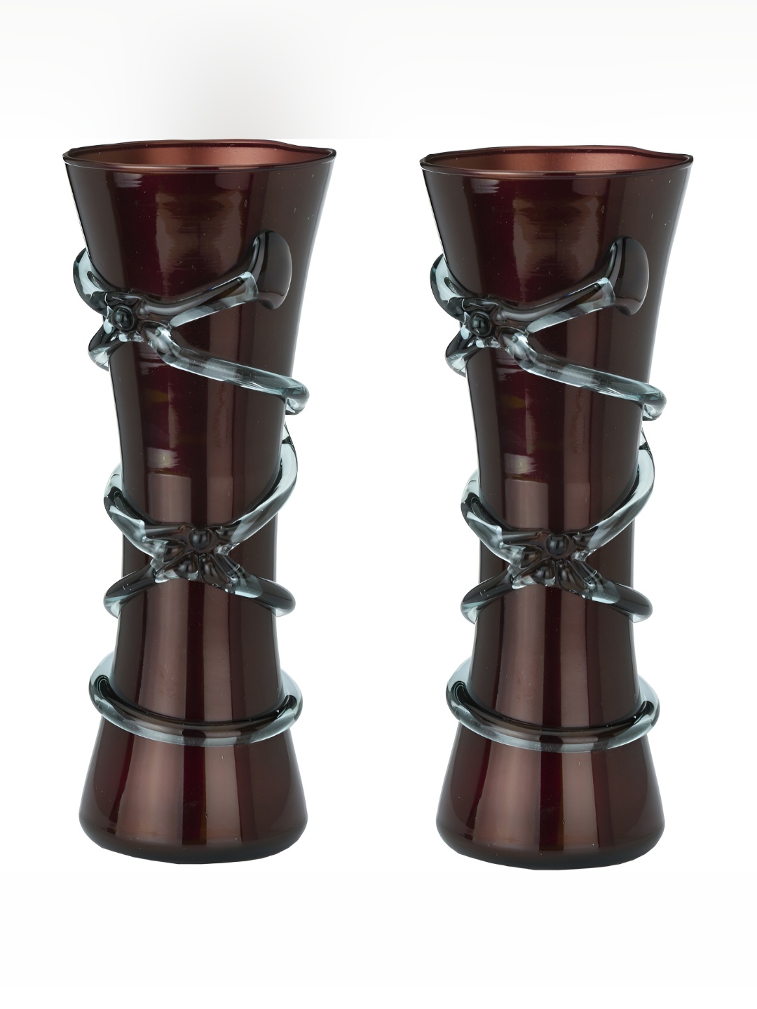 

Afast Maroon 2 Pieces Glass Flower Vases