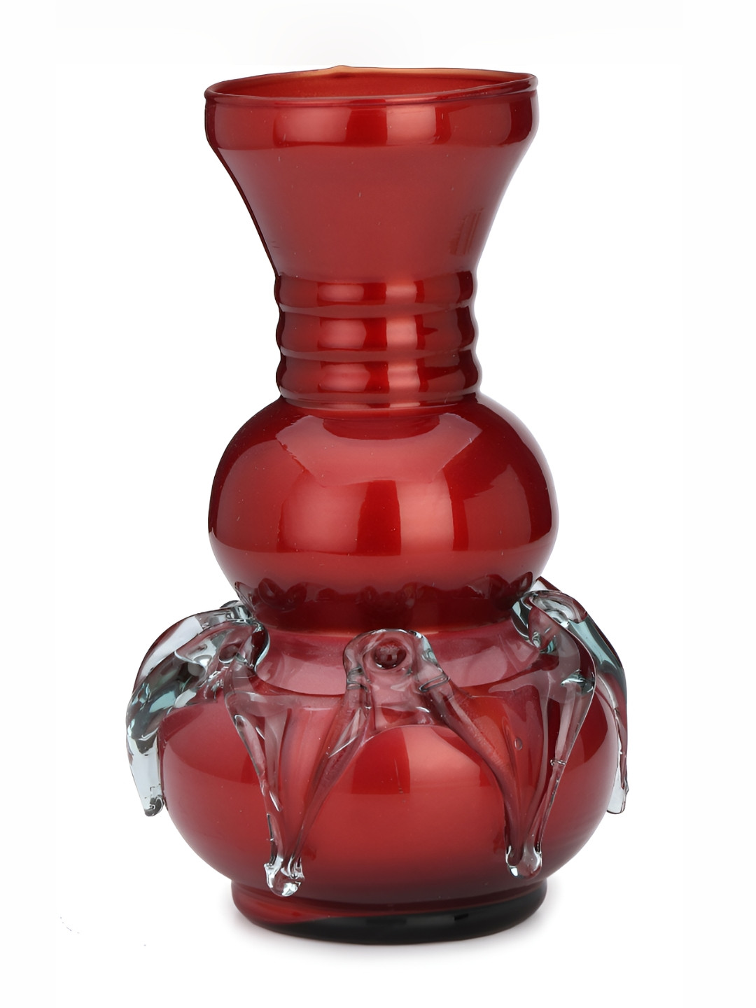 

Afast Red Textured Glass Flower Vase