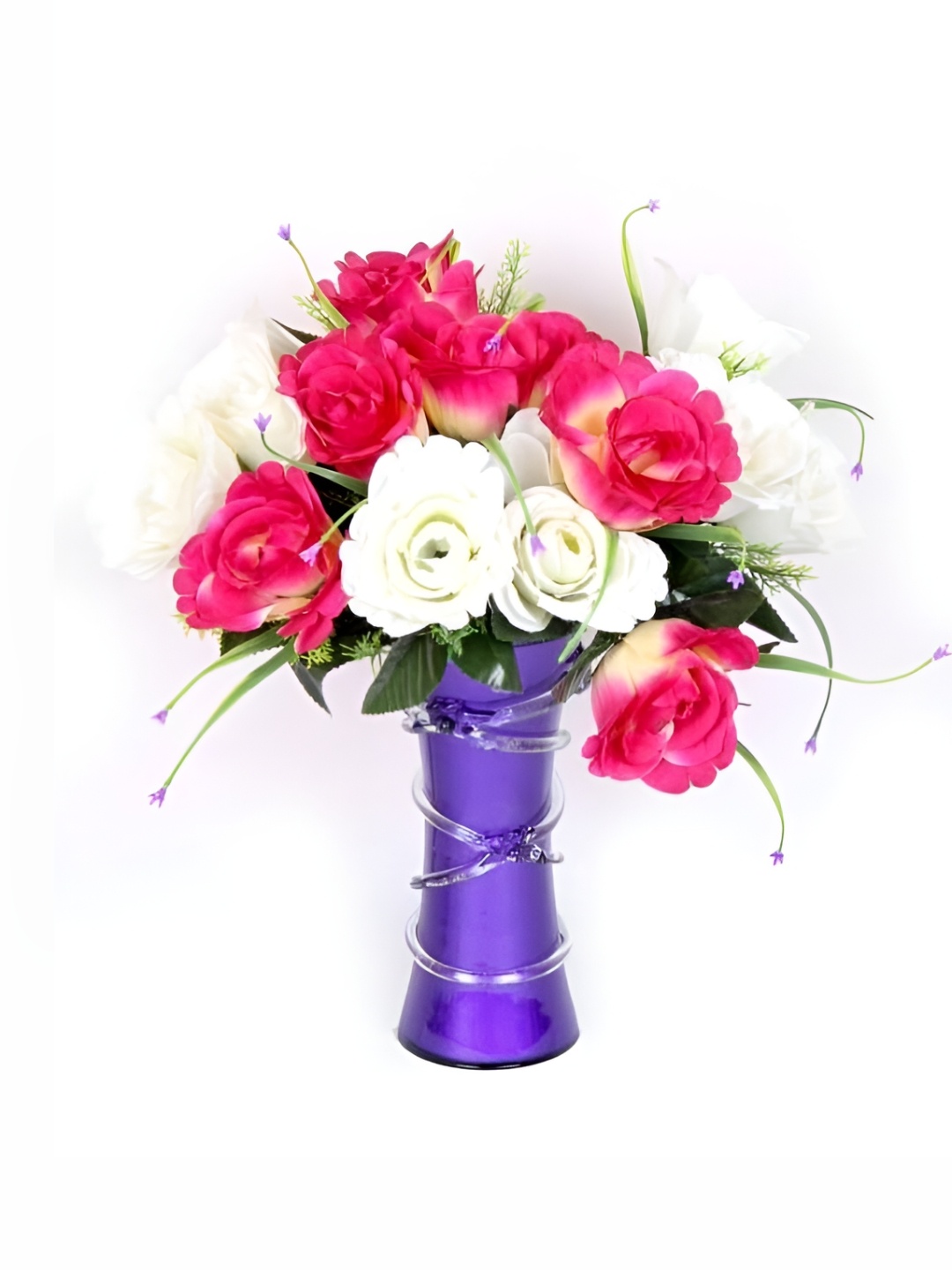 

Afast Purple Cylindrical Glass Flower Vase