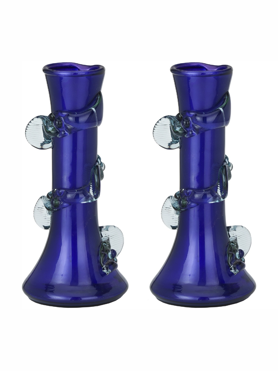 

Afast 2 Pcs Indoor Decorative Flower Vase, Blue