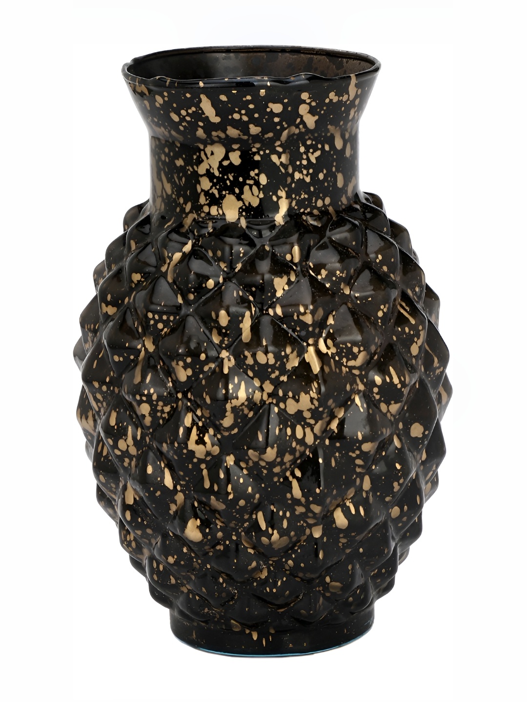 

Afast Black Textured Glass Flower Vase