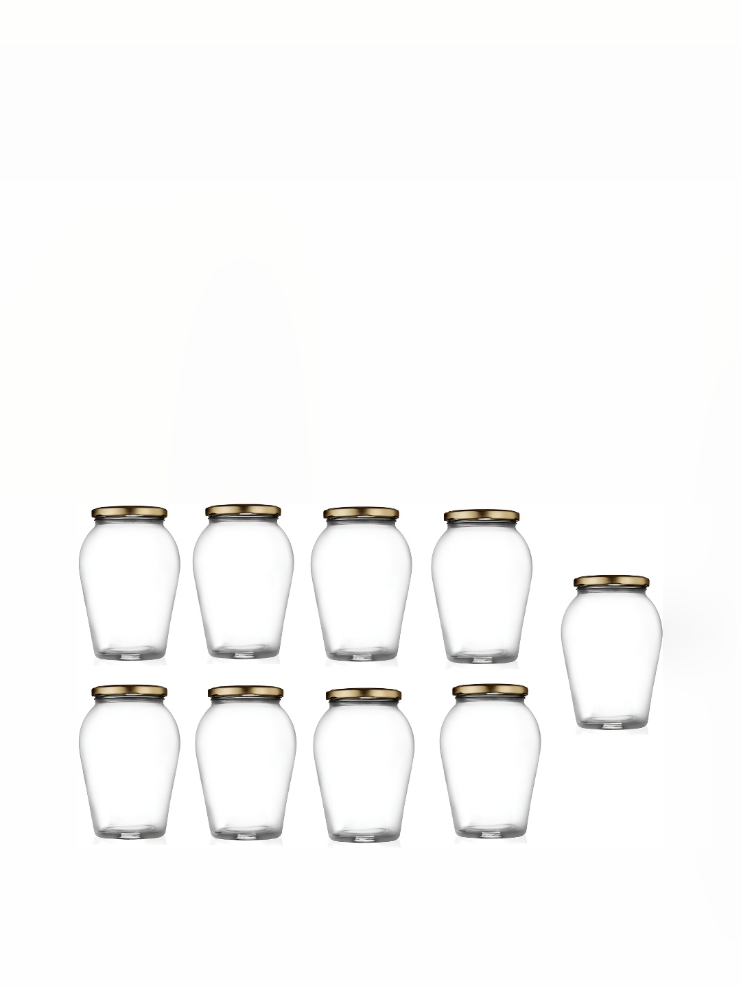 

Afast Transparent & Gold Toned 9 Pieces Dishwasher Safe Glass Food Container 1 L