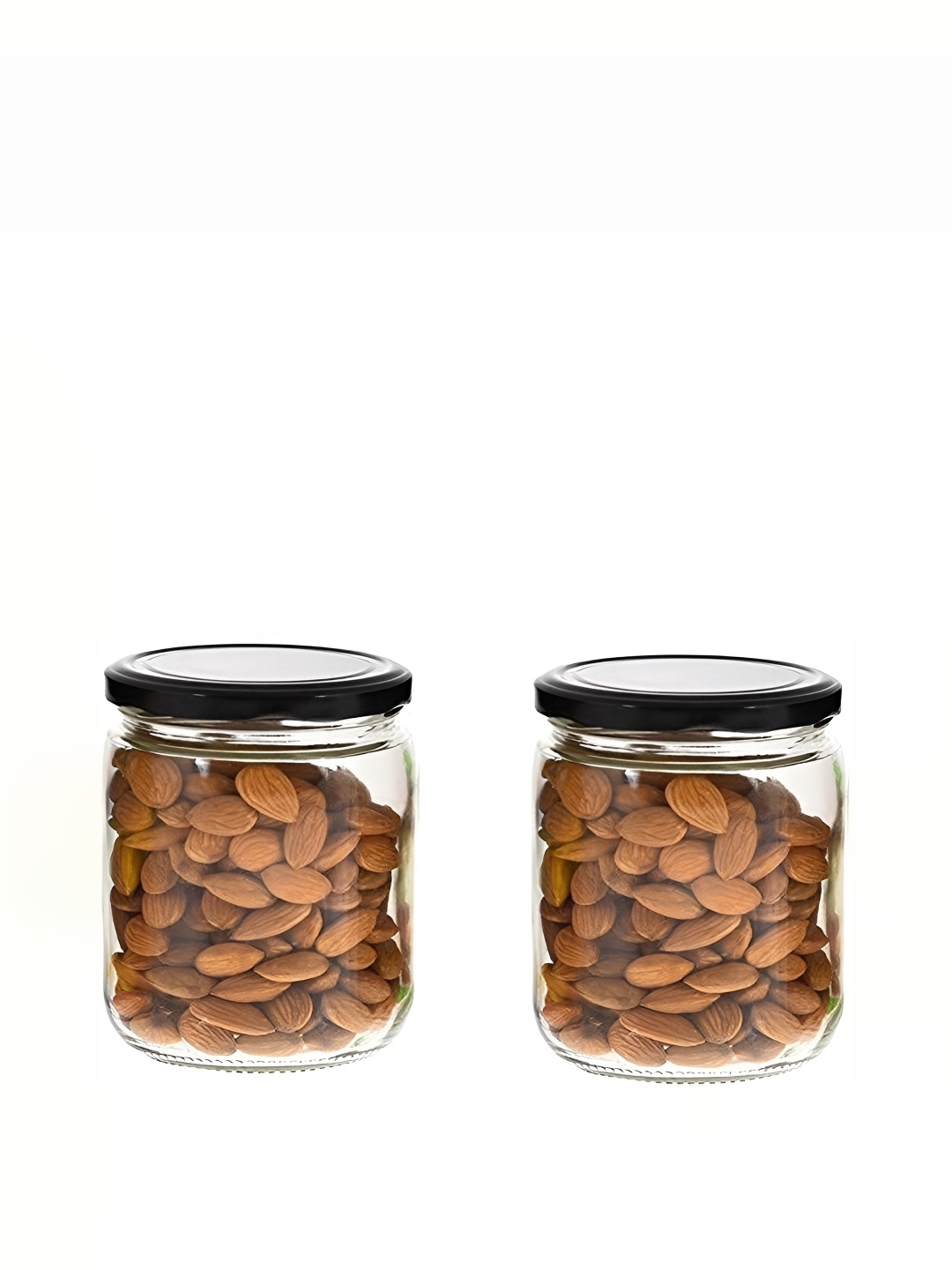 

Afast Transparent 2 Pieces Glass Dishwasher Safe Jar Bottle Containers 500 ML Each