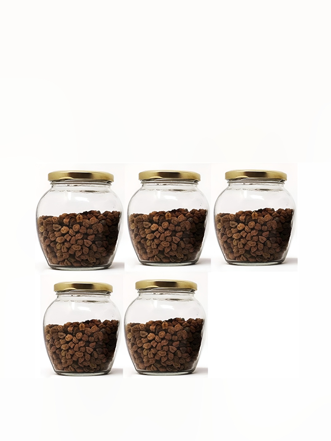

Afast Transparent 5 Pieces Glass Dishwasher Safe Food Container 350 ml