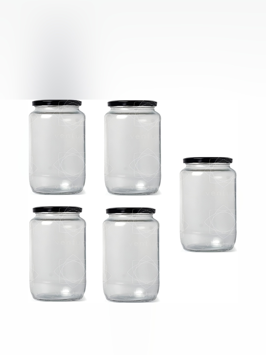 

Afast Transparent 5 Pieces Glass Dishwasher Safe Food Container 1L