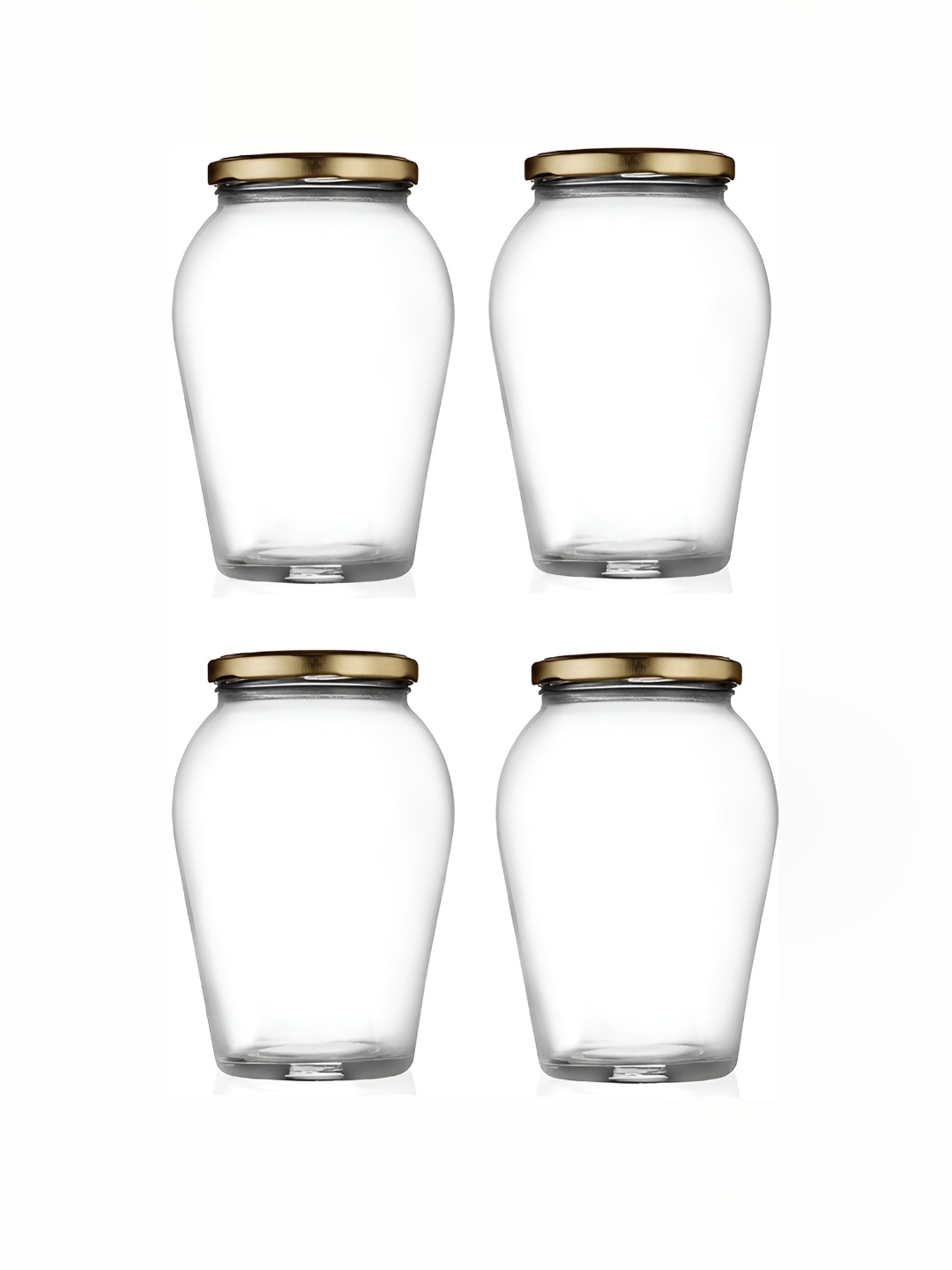 

Afast Transparent 4 Pieces Glass Dishwasher Safe Food Container Jar