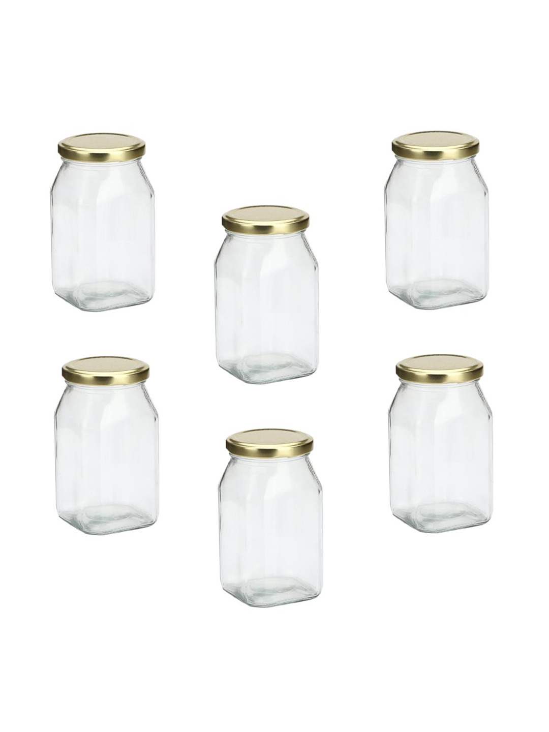 

Afast Transparent 6 Pieces Glass Dishwasher Safe Jar Bottle Containers 200 ML Each