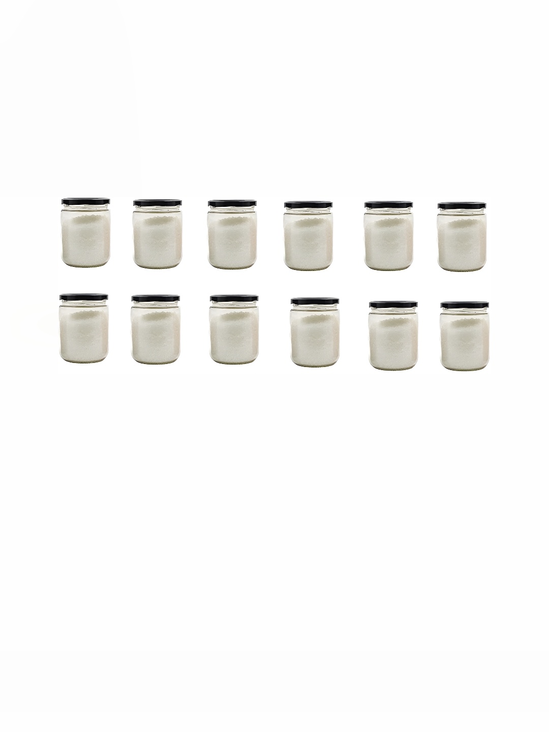 

Afast Transparent 12 Pieces Glass Dishwasher Safe Jar Bottle Containers 500 ML Each