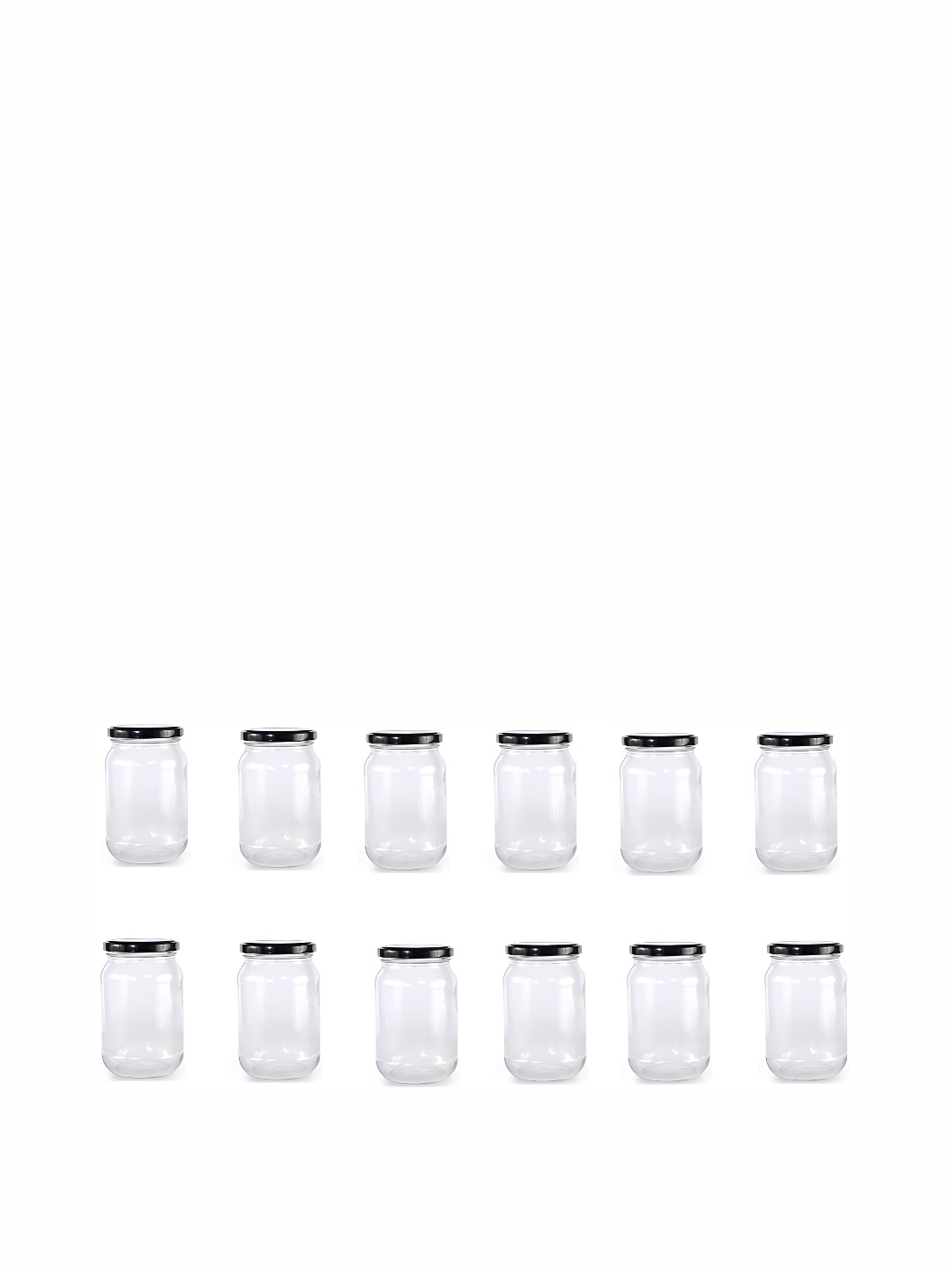 

Afast Transparent 12 Pieces Glass Dishwasher Safe Jar Bottle Containers 1 L Each