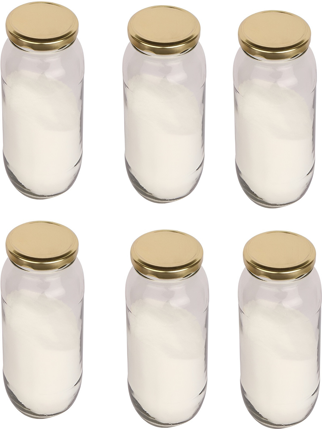 

Afast Transparent & Gold Toned 6 Pieces Dishwasher Safe Glass Food Container 500 ml