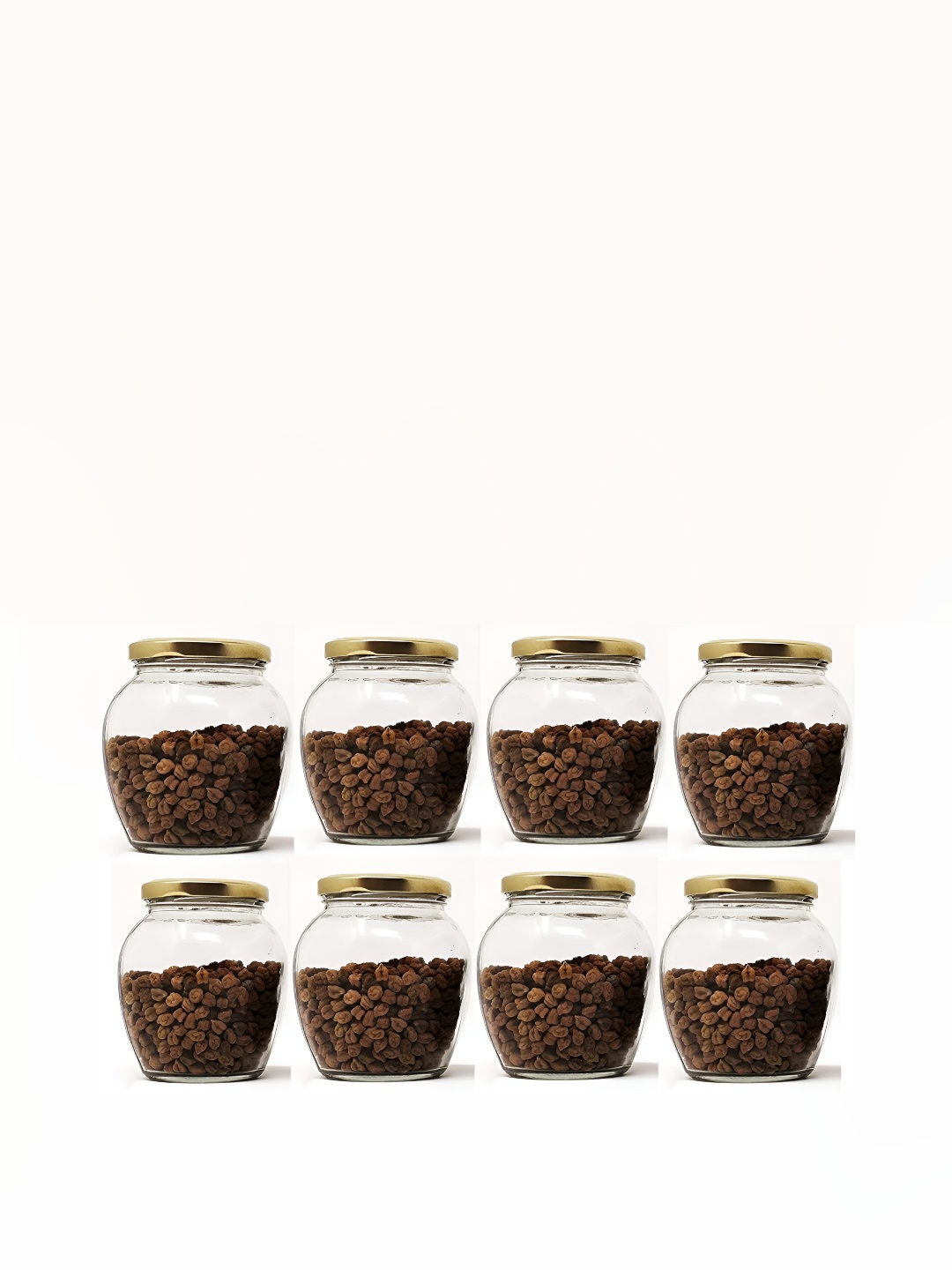 

Afast Transparent 8 Pieces Glass Dishwasher Safe Jar Bottle Containers 500 ML Each