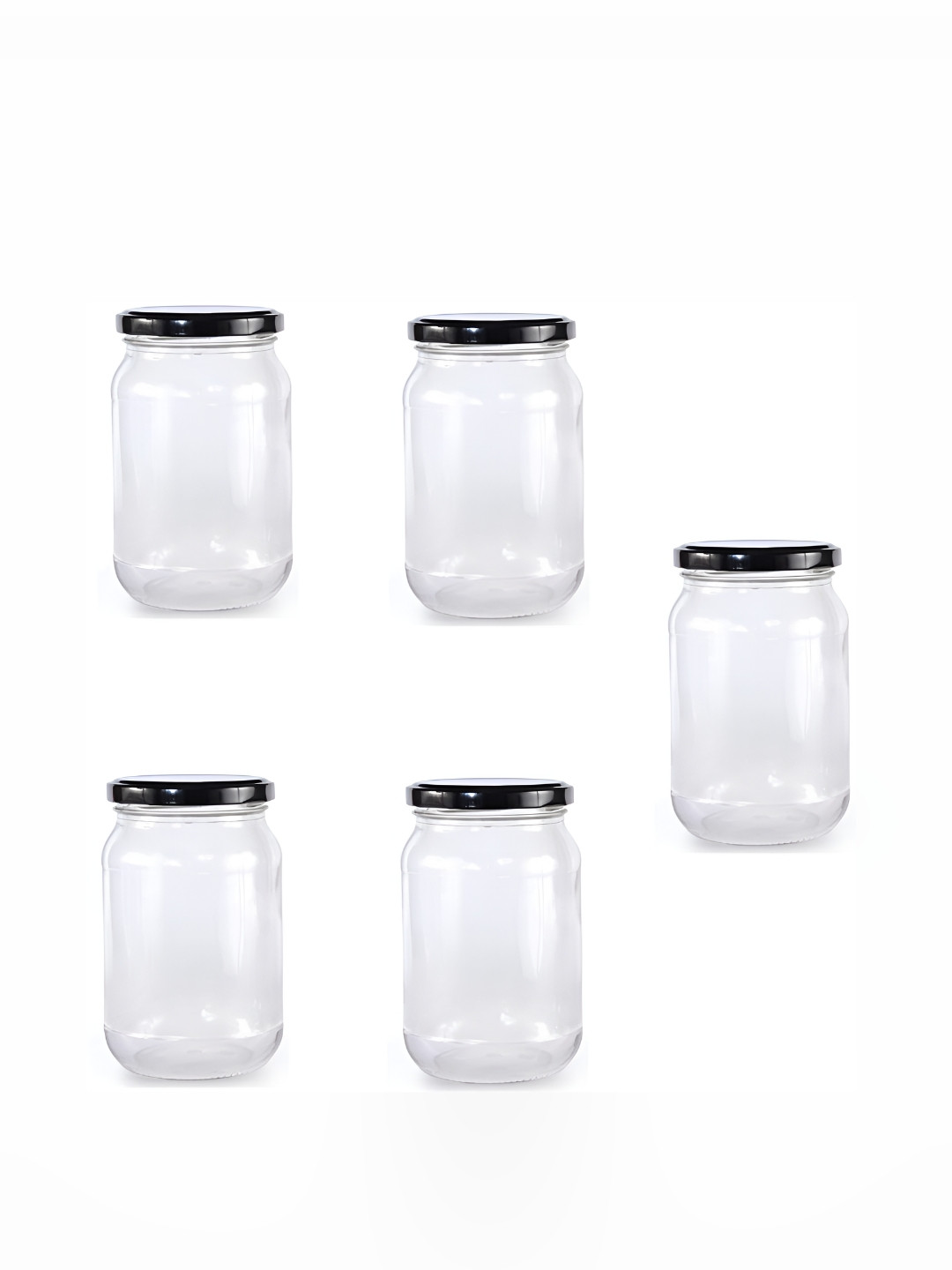

Afast Transparent 5Pcs Glass Dishwasher Safe Food Container 500Ml Each