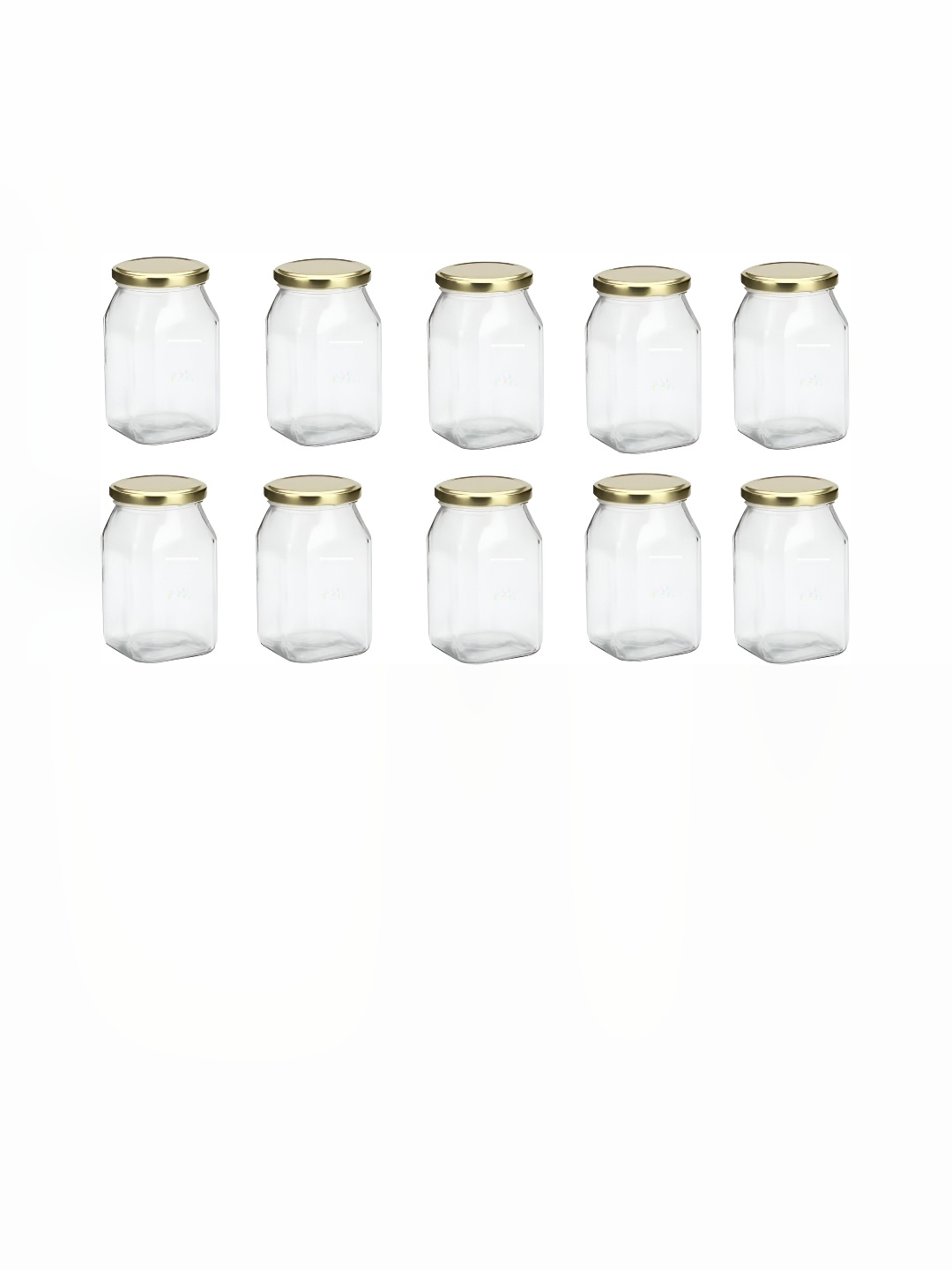 

Afast Transparent & Gold Toned 10 Pieces Dishwasher Safe Glass Food Container 400 ml