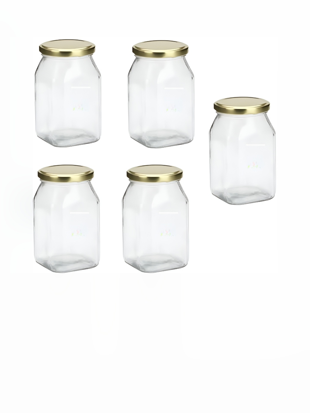 

Afast Transparent 5 Pieces Glass Dishwasher Safe Food Containers 400 ml