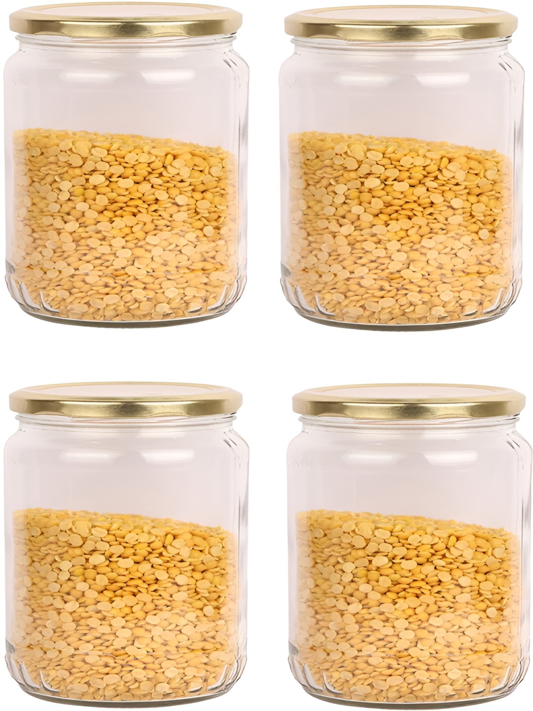 

Afast Transparent 4 Pieces Glass Dishwasher Safe Container Jar