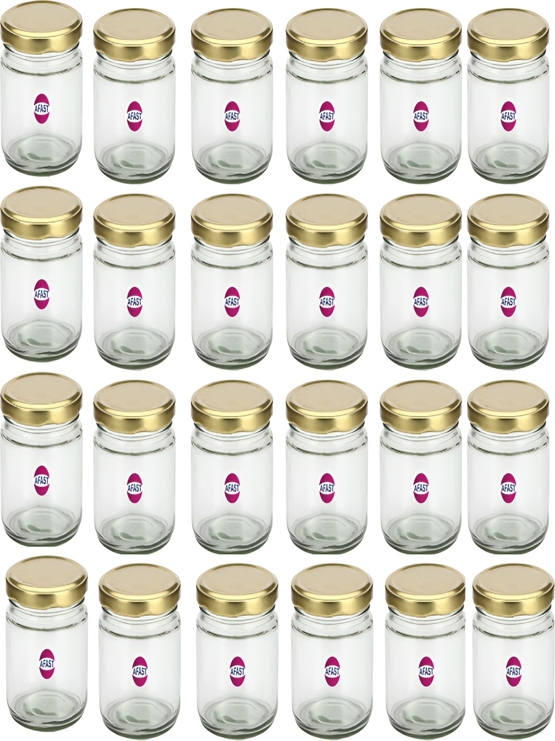 

Afast Transparent 24 Pieces Glass Dishwasher Safe Food Container 350 ml