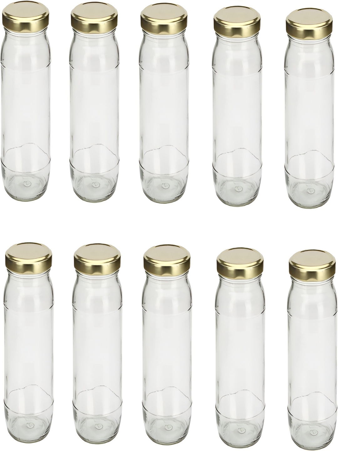 

Afast Transparent 10 Pieces Glass Dishwasher Safe Jar Bottle Containers 400 ML Each