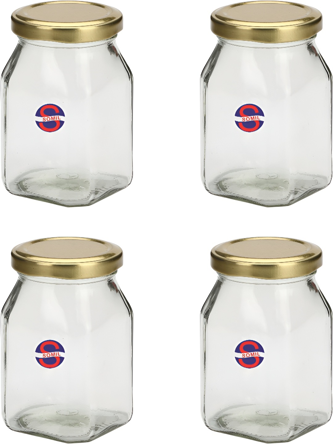 

Afast Transparent 4 Pcs Glass Dishwasher Safe Food Containers 400 ml