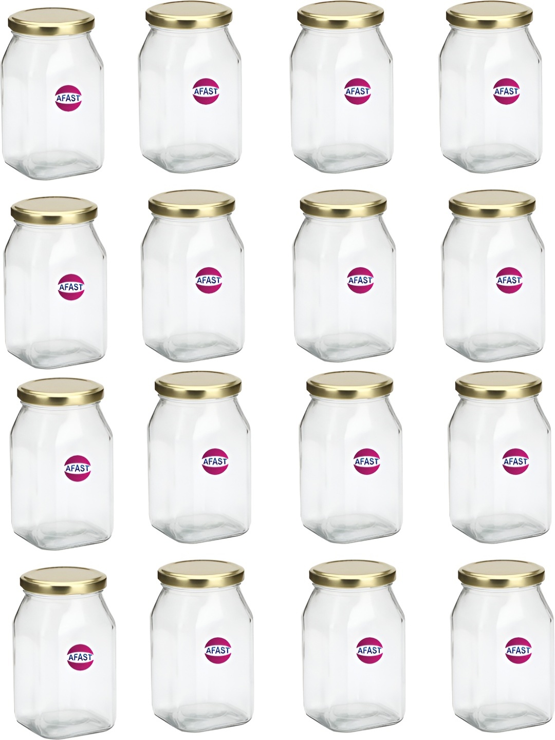 

Afast Transparent 16 Pieces Glass Dishwasher Safe Food Container 200 ml