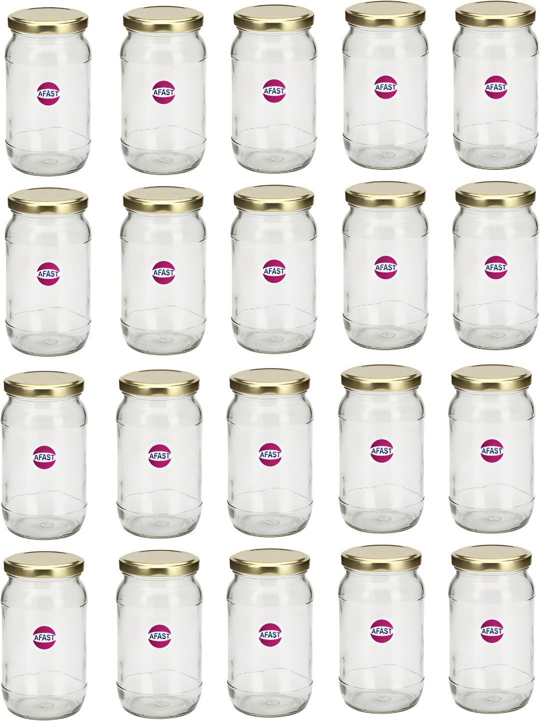 

Afast Transparent 20 Pieces Glass Dishwasher Safe Food Container 400 ml