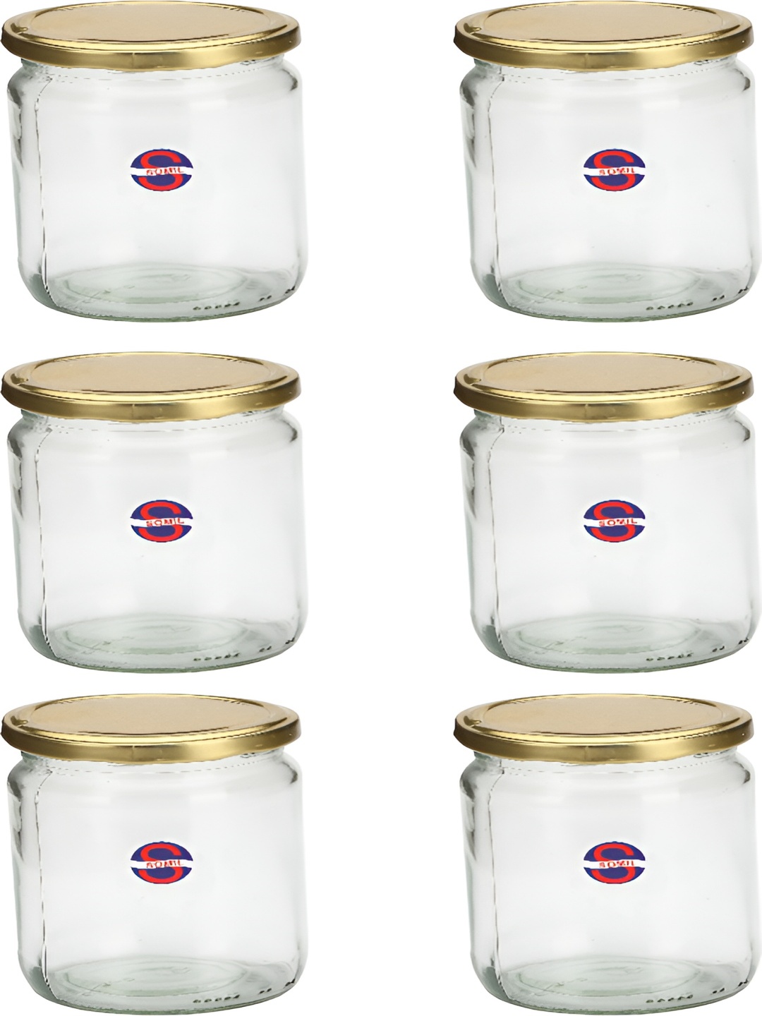 

Afast Transparent 6 Pieces Glass Dishwasher Safe Food Container Jar